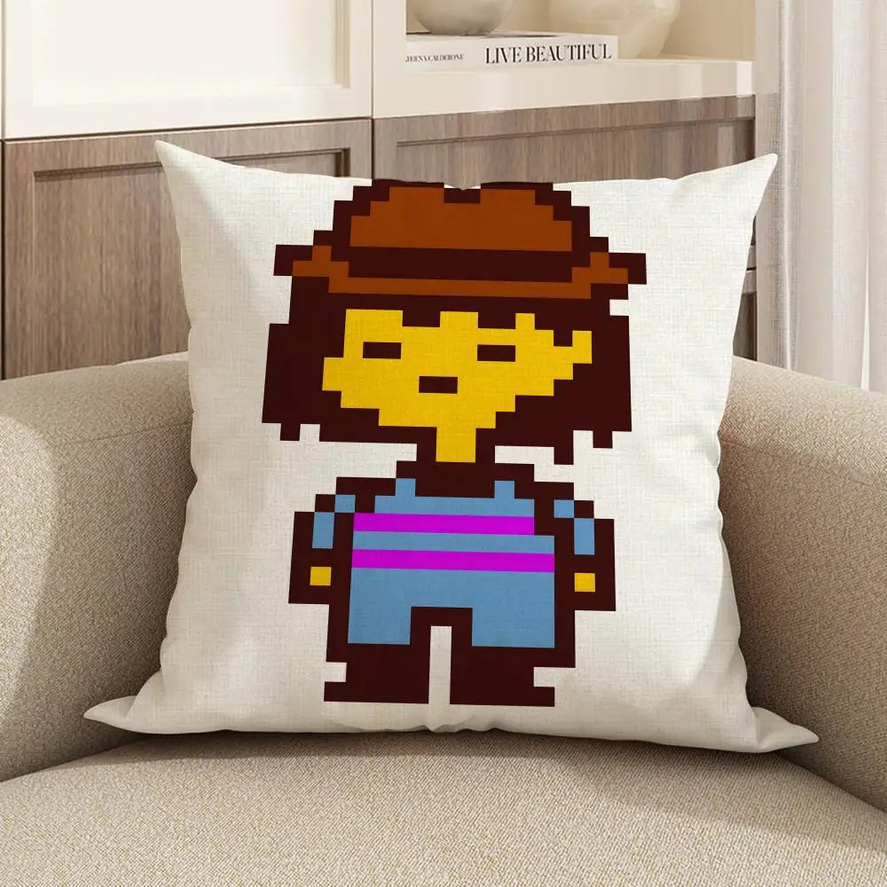 Printed Natural Linen Cushion Covers – Sofa, Bed & Chair Linen Cushion Cover Axl White2 50X50cm