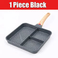 Nonstick 3-in-1 Divided Grill Pan – Square Aluminium Skillet Divided Grill Pan Axl 1 Piece Black