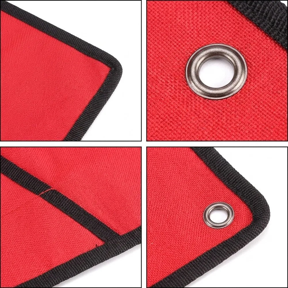 Roll-Up Tool Bag – 10-Pocket Oxford Cloth Wrench Organizer Roll-Up Tool Bag Axl