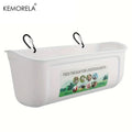 Large Chicken Feeders & Waterers with Clips – 4.5 Qt, 1/3/5 Pk Poultry Feeder Waterer Axl White 1PCS