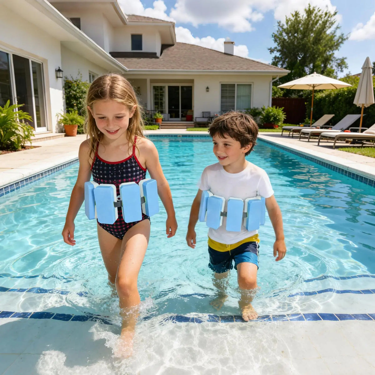 Kids EVA Foam Flotation Belt – Adjustable Swim Waist Aid Kids Swim Float Belt Axl