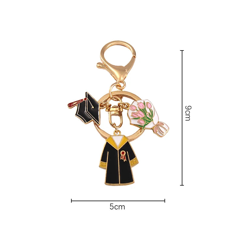 Graduation Keychain – Academic Cap & Gown Pendant Gift Graduation Keychain Axl