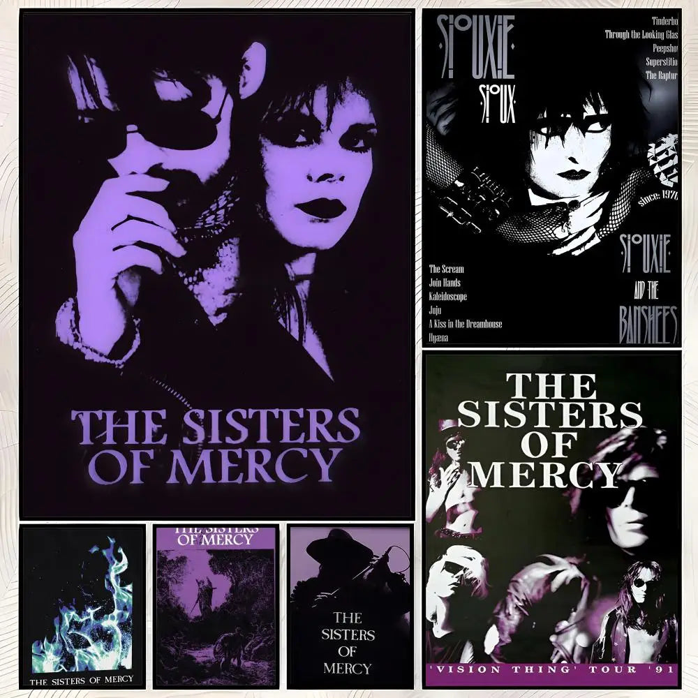 Sisters of Mercy Poster – Self-Stick HD Waterproof Wall Art Wall Art Poster Axl