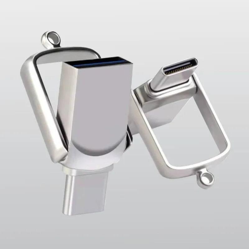 2-in-1 USB Type-C Flash Drive 32GB 64GB 128GB Metal Dual USB Flash Drive Axl