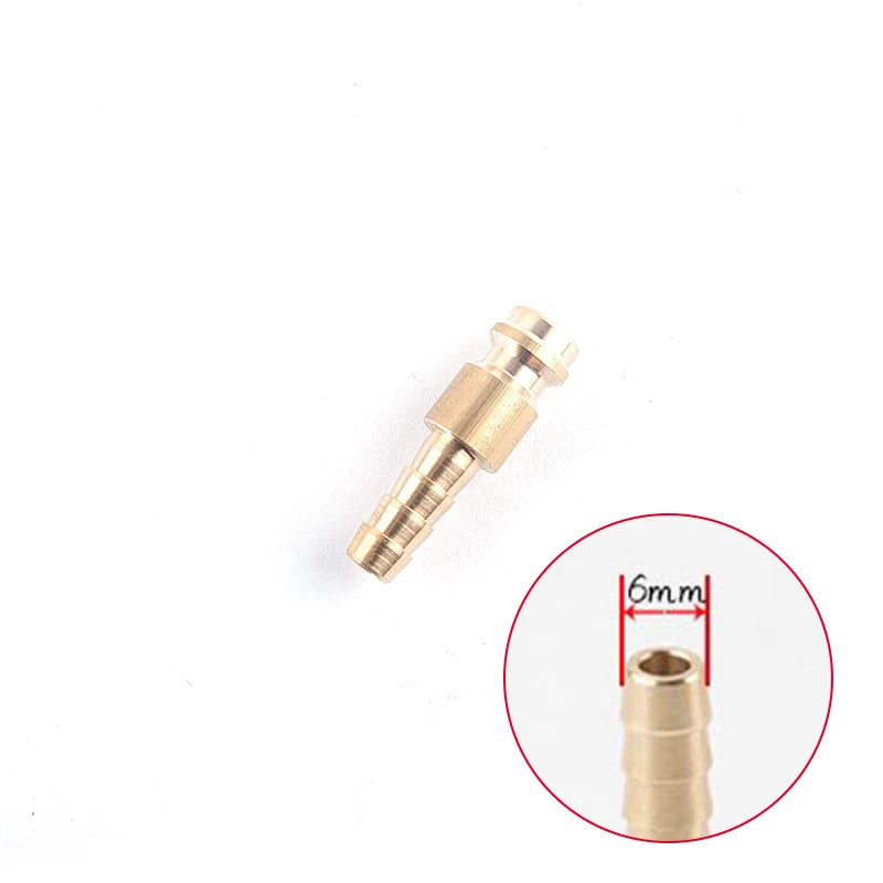 Water Cooled Gas Adapter Quick Connector TIG/MIG Torch M6/M8 Welding Torch Adapter Axl 6mm Male Gold