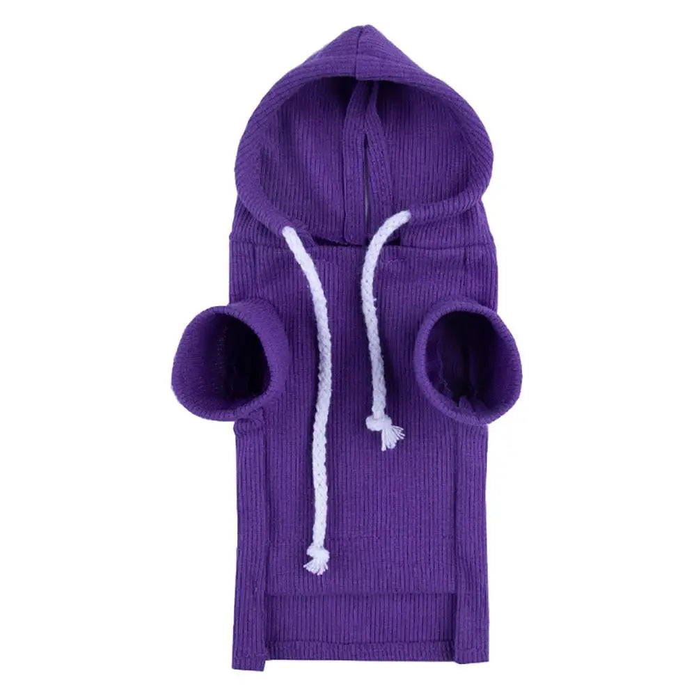 Ferret Hoodie Fleece Pullover – Small Pet Clothes for Hamsters Small Pet Hoodie Axl Purple S