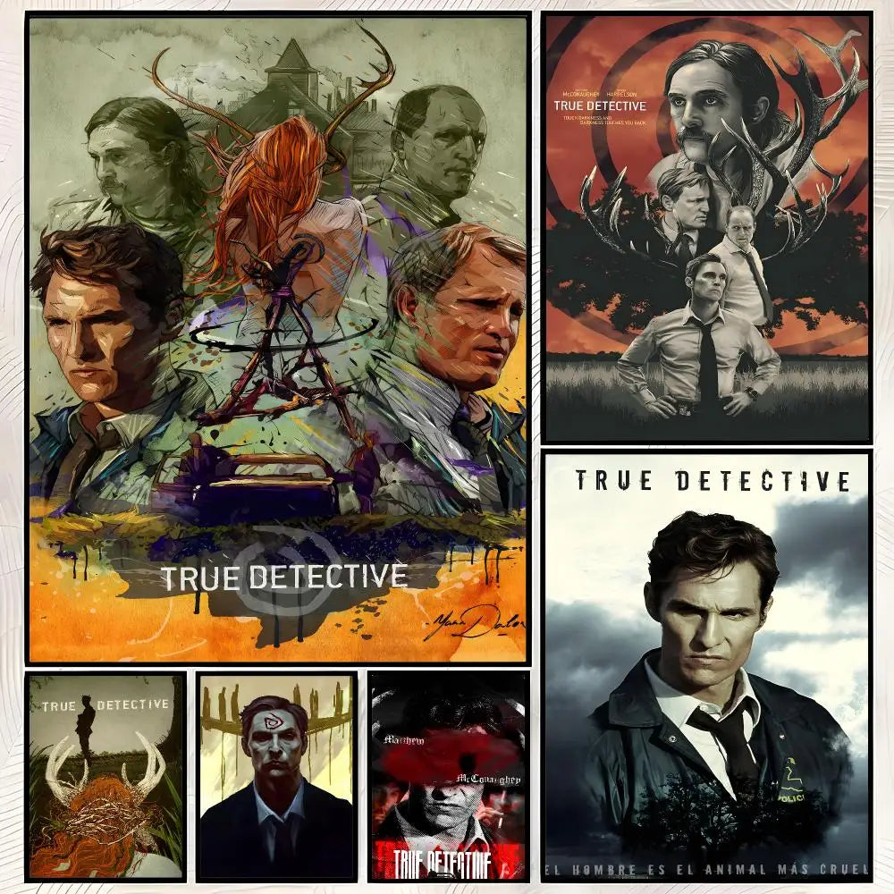 True Detective TV Series Wall Poster – Self-Stick & Waterproof Wall Art Poster Axl