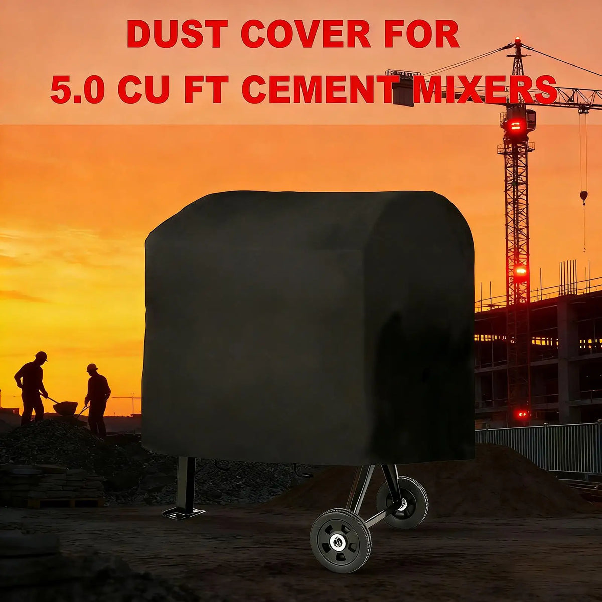 Concrete Mixer Cover – Waterproof UV Oxford Protector 130×80×110cm Equipment Protective Cover Axl