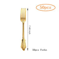 75pc Disposable Plastic Cutlery Set – Rose Gold Flatware Disposable Flatware Set Axl 50pcs fork