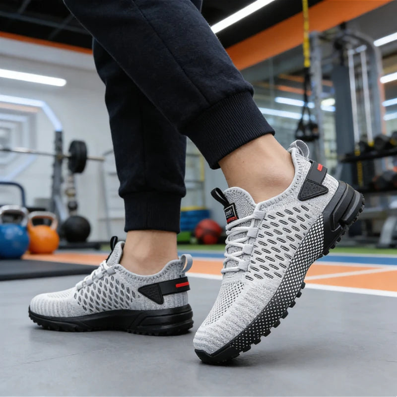 Men's Yellow Knit Sneakers – Breathable Lightweight Trainers Men's Knit Sneakers Axl
