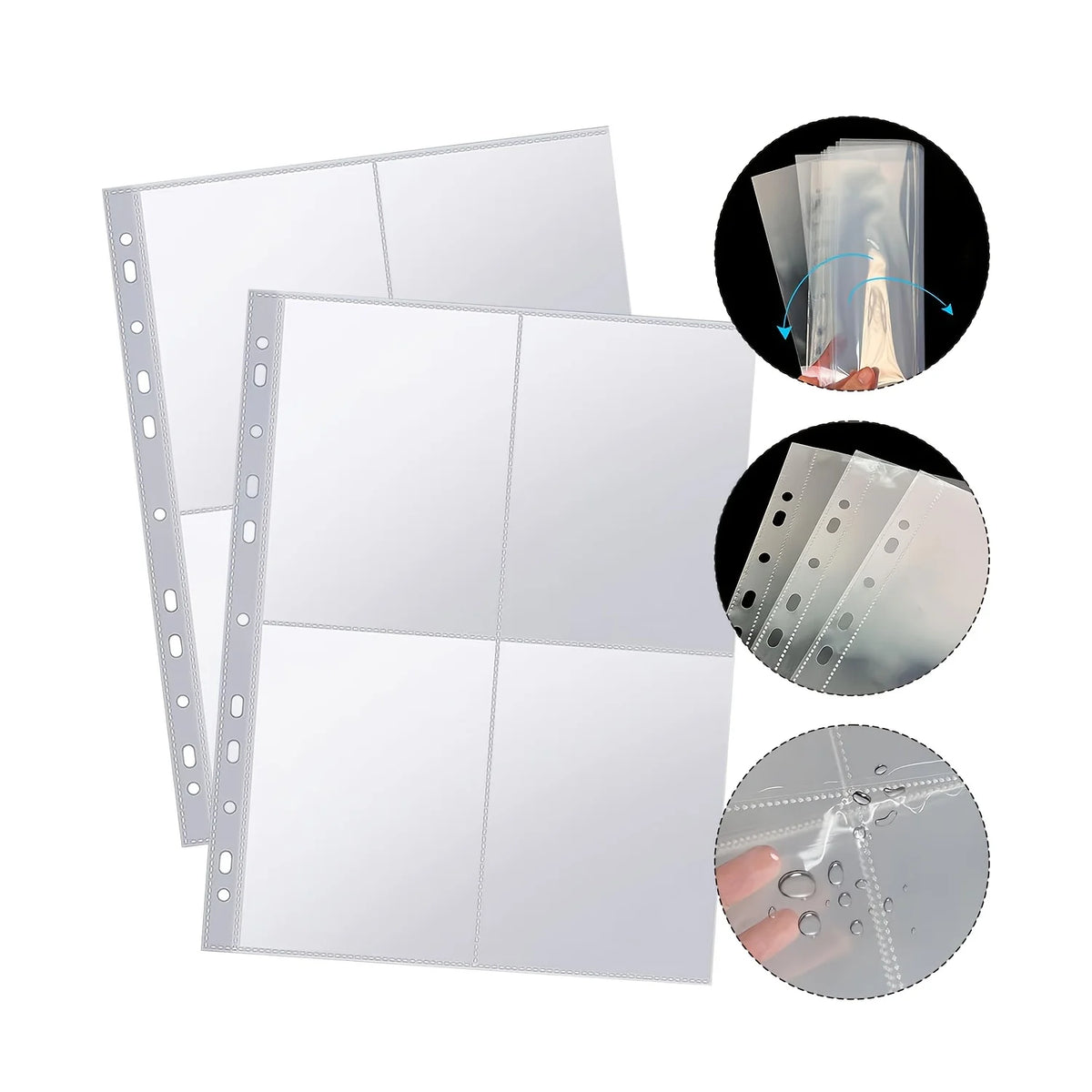 40-Pack A4 Photo Sleeves – 320 Pockets for A4 Ring Binders Binder Photo Sleeves Axl