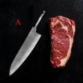 Damascus Steel Blank Blade – DIY Cleaver Knife Making Tool Knife Making Blank Axl Knife Blade-A