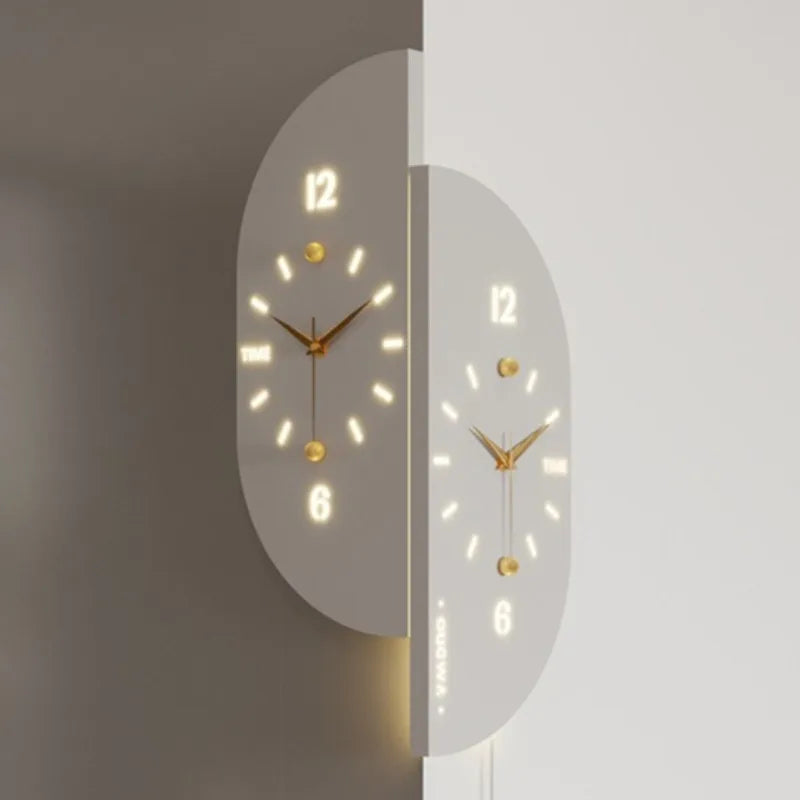 Nordic Corner Wall Clock – Silent Double-Face Acrylic Design Wall Clock Axl