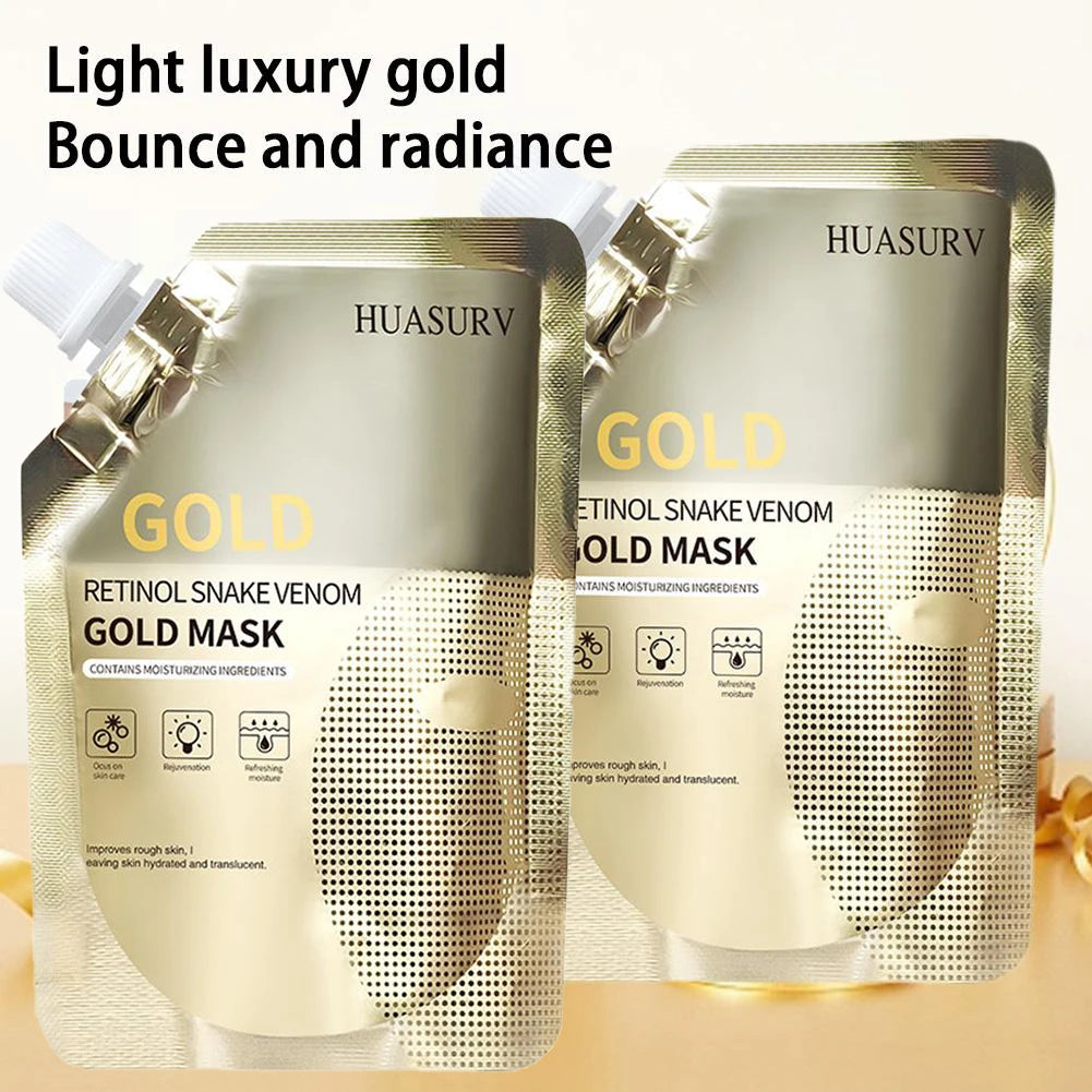 2-Pack Retinol Gold Peptide Face Mask – Moisturizing & Oil Control Gold Peptide Face Mask Axl