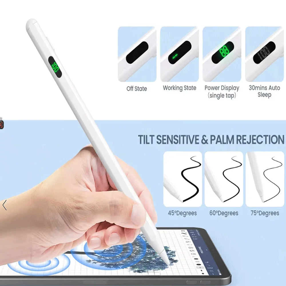 Digital Stylus Pen for iPad – Palm Rejection & Power Display iPad Stylus Pen Axl