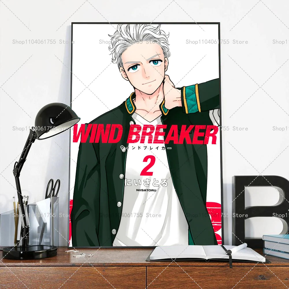Wind Breaker Anime Wall Poster – Self-Adhesive Waterproof Sticker Anime Wall Poster Axl z2 50x70cm No Frame
