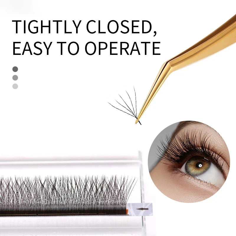 Precision 3D Lash Extension Tweezers – Stainless Steel Pro Clip Lash Extension Tweezers Axl
