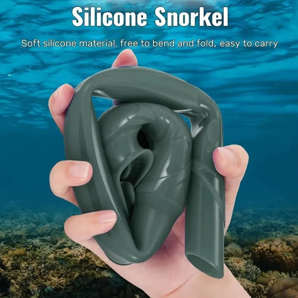 Soft Silicone Diving Snorkel – Arc-Bite Freediving Snorkel Diving Snorkel Axl