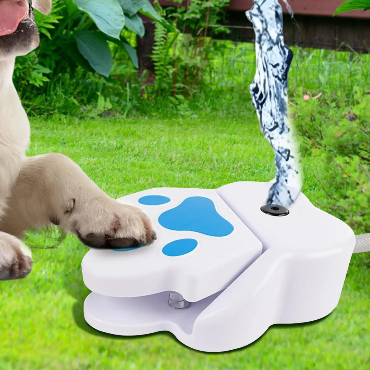 Step-On Dog Water Fountain – Paw-Activated Outdoor Pet Sprinkler Pet Water Fountain Axl