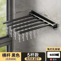 Folding Wall-Mounted Drying Rack – Punch-Free Multi-Use Folding Drying Rack Axl A-Black-5