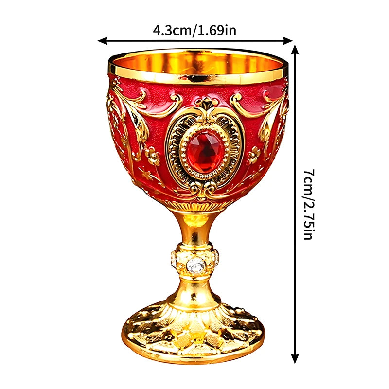 Embossed Metal Chalice Goblet – Vintage Wine & Bar Cup Metal Chalice Goblet Axl