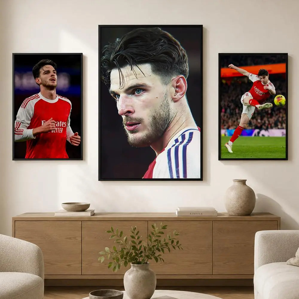 Declan Rice Football Poster – Waterproof Self-Adhesive Wall Art Sports Wall Poster Axl