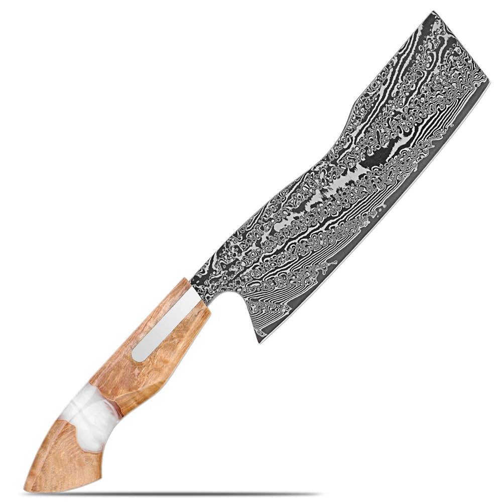 XITUO 7" Japanese Nakiri Knife – Damascus Steel Vegetable Cleaver Nakiri Kitchen Knife Axl Nakiri Knife