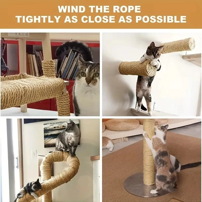 10M Natural Jute Rope Cat Scratcher & Furniture Protector Cat Scratcher Rope Axl