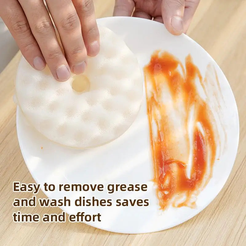 Double-Sided Kitchen Sponge Set with Suction Cup Holder Dishwashing Sponge Set Axl