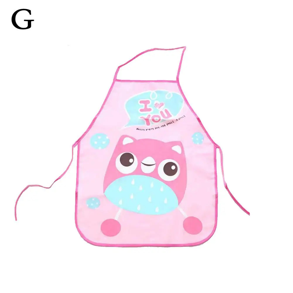 Kids Waterproof Art Apron with Sleeves – Cartoon Painting Bib Kids Art Apron Axl G