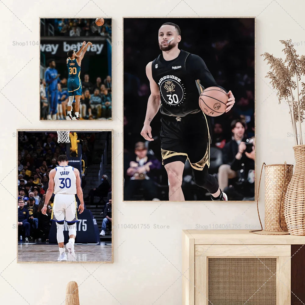 Basketball Superstar Wall Poster – Self-Adhesive Waterproof Sticker Wall Art Poster Axl