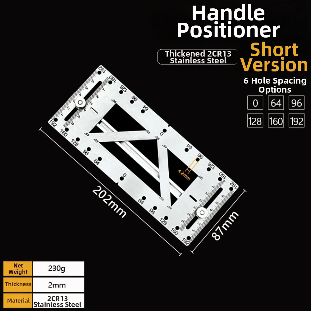 Cabinet Handle Drill Template – Metric & Inch Hole Jig Drilling Jig Template Axl