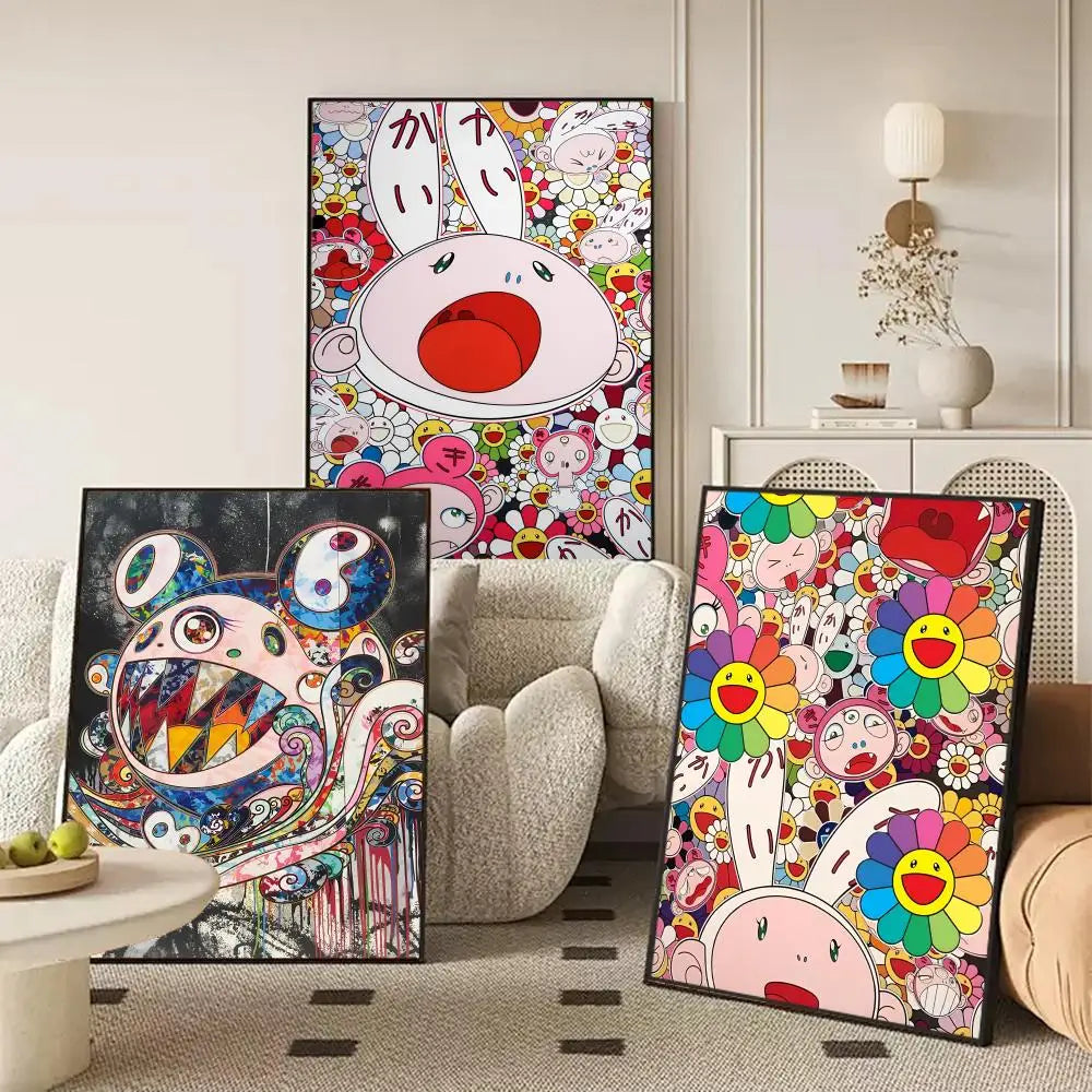 Murakami-Style Art Poster – Self-Adhesive Wall Sticker Decor Wall Art Poster Axl