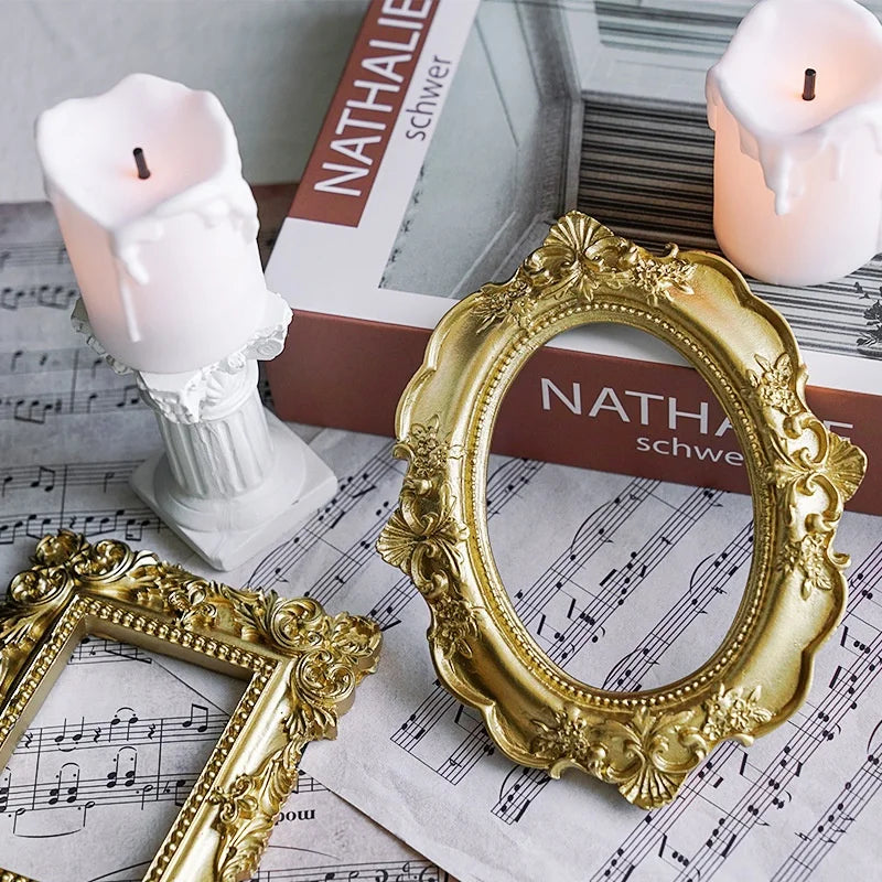 Golden Retro Resin Photo Frame – Nail Art & Photography Props Photography Prop Frame Axl