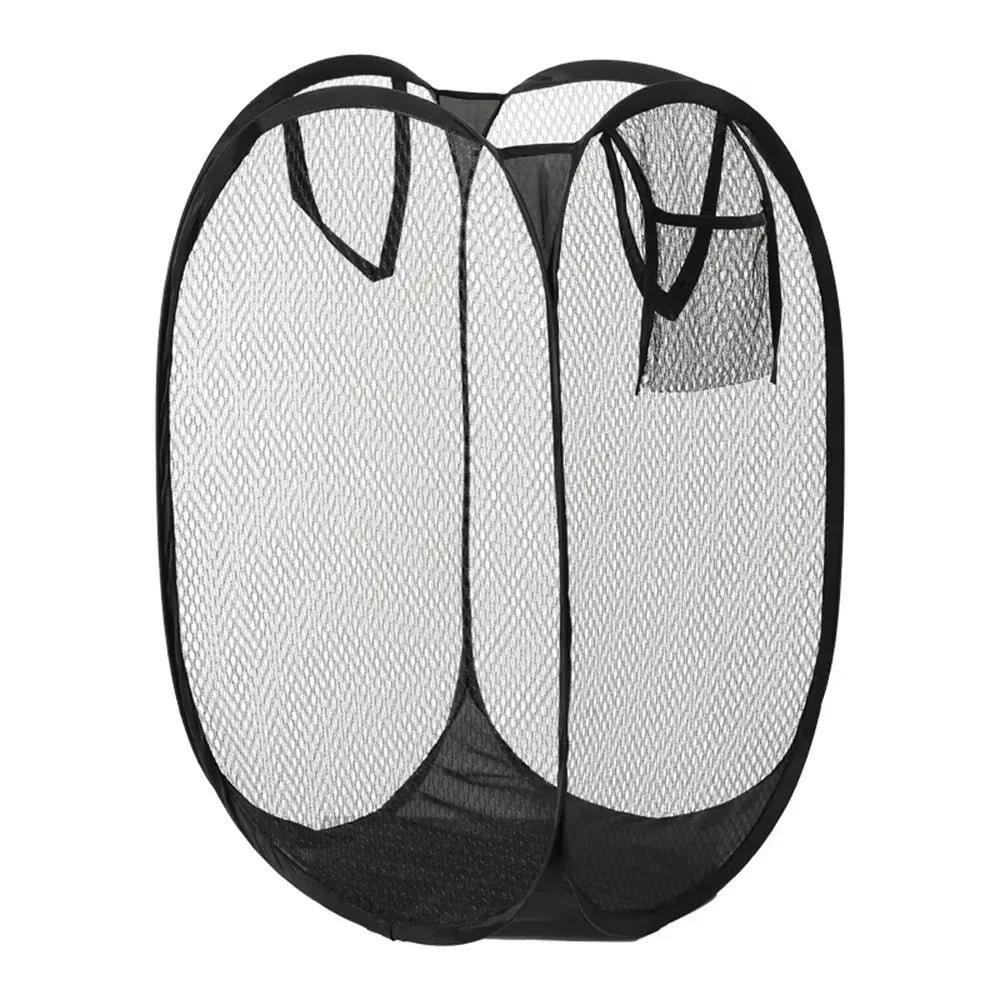 Foldable Laundry Basket – Ventilated Large Clothes Hamper Laundry Hamper Axl 1pcBlack