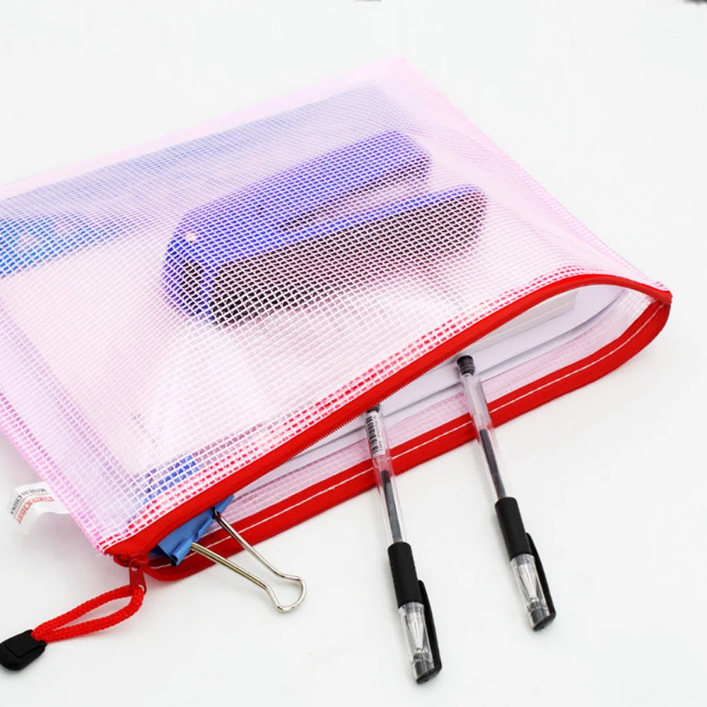 PVC Waterproof Zip Pocket Folder – Document Stationery Organizer Document Folder Pouch Axl