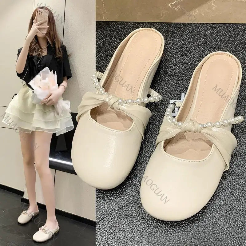 Elegant Pearl Slide Sandals – Women's Lightweight Outdoor Slippers Women's Slide Sandals Axl