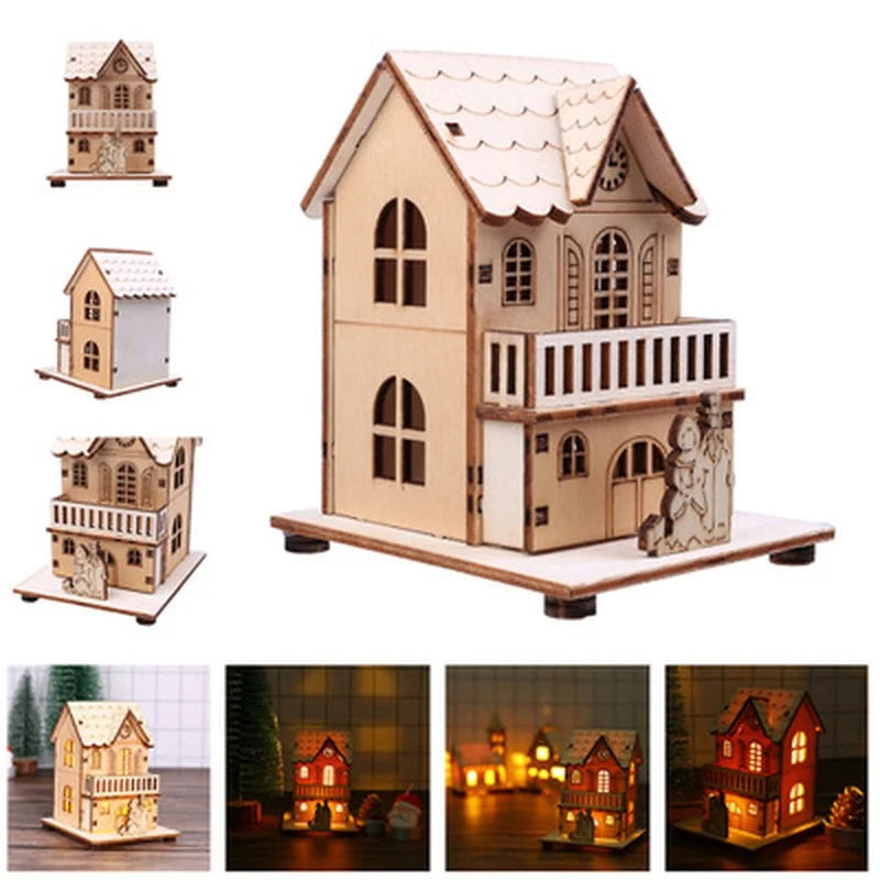 LED Wooden House Christmas Decoration – Festive Cabin Light Christmas Cabin Light Axl