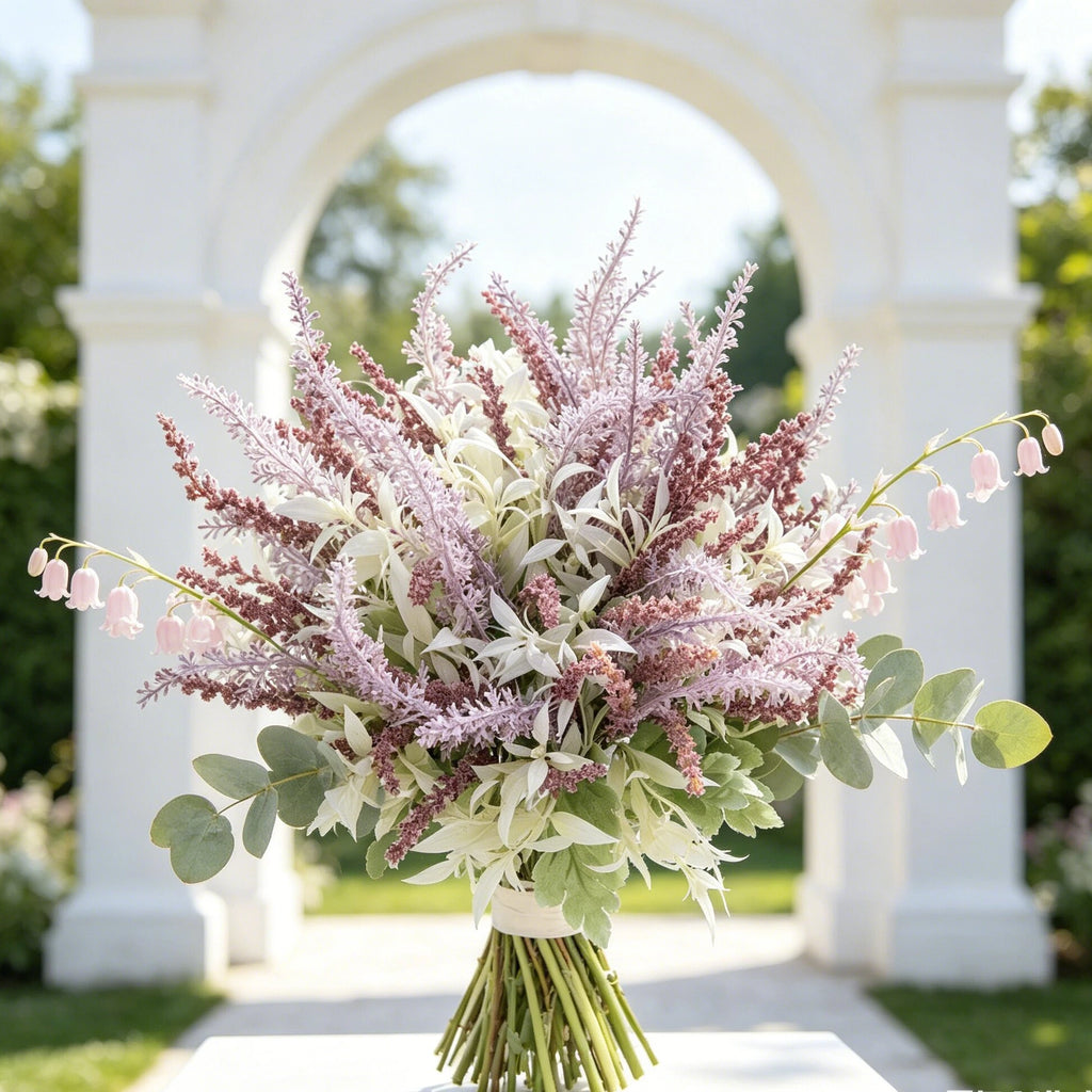 Artificial Lavender & Gypsophila Bouquet | Faux Flower Décor Artificial Flower Bouquet Axl
