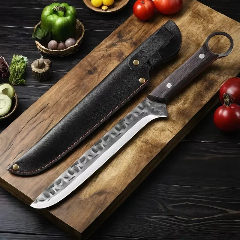 Handmade Forged Boning Knife – Stainless Steel & Wood Handle Boning Knife Axl
