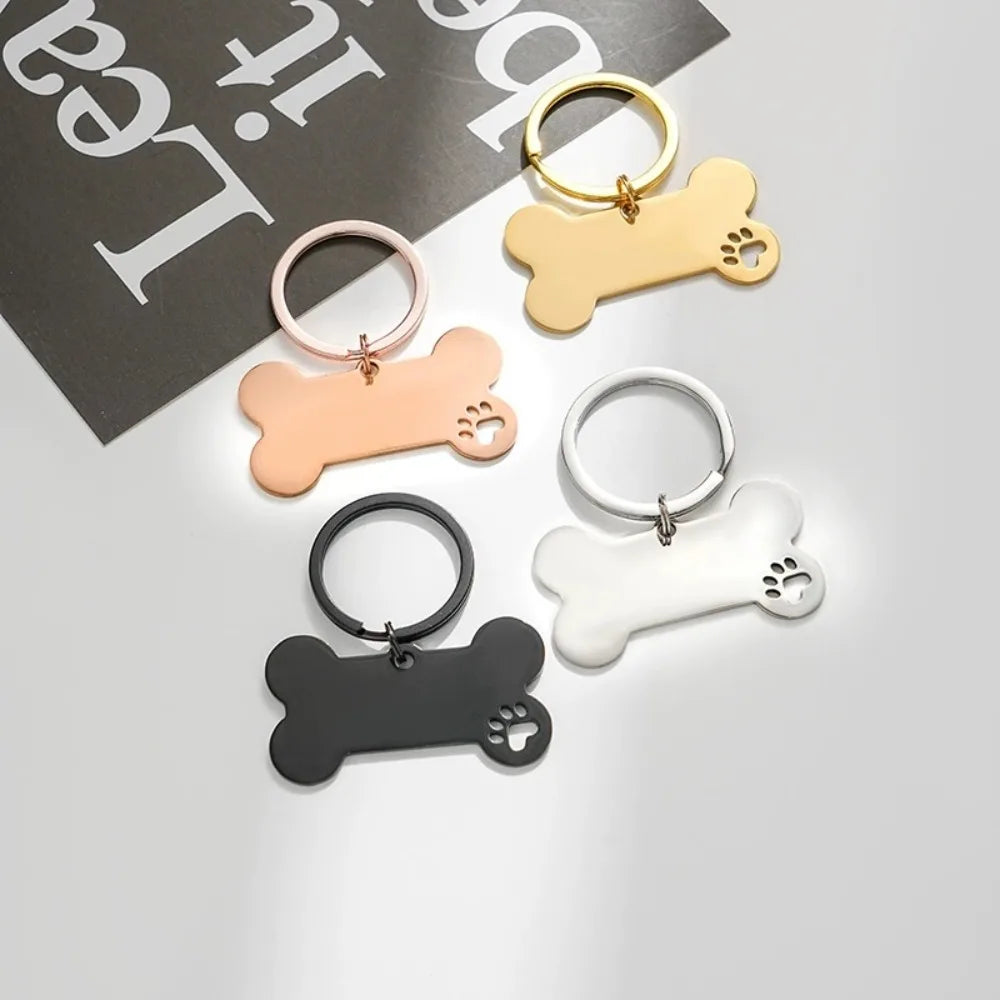 Personalized Bone-Style Stainless Steel Dog Name Tag | Pet ID Pet ID Tag Axl