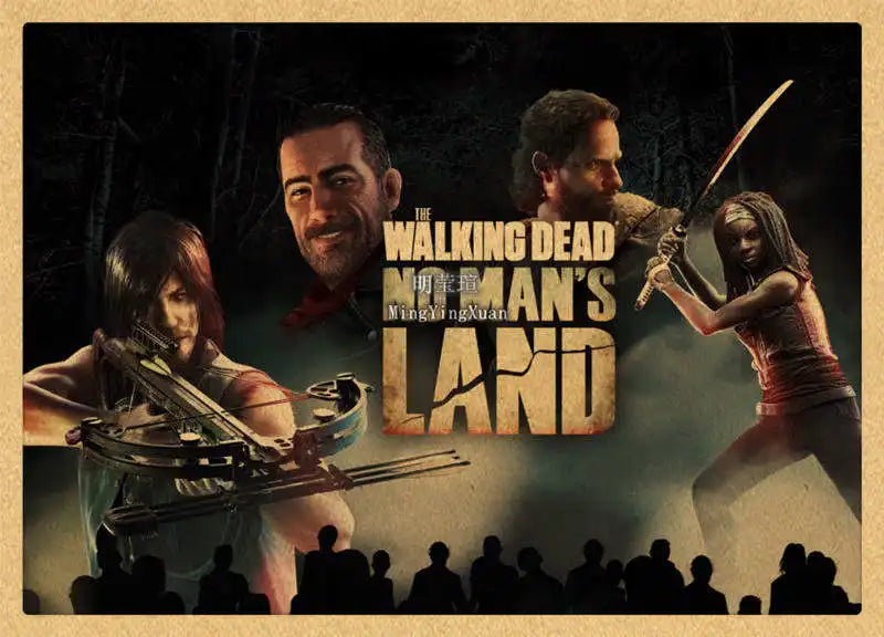 Walking Dead Vintage Kraft Paper Poster | Retro Wall Art Decor
