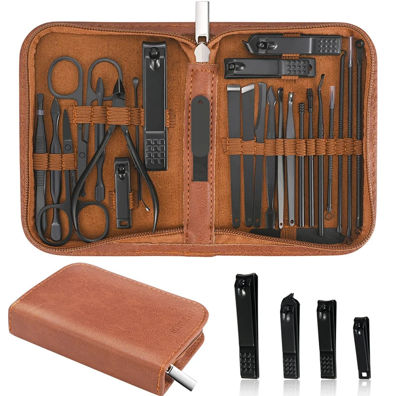 26-Piece Stainless Steel Nail Clipper Set – Portable Nail Art Kit Nail Clipper Set Axl