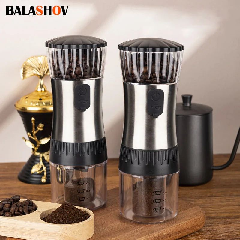 BALASHOV Electric Burr Coffee Grinder USB Rechargeable Electric Coffee Grinder Axl