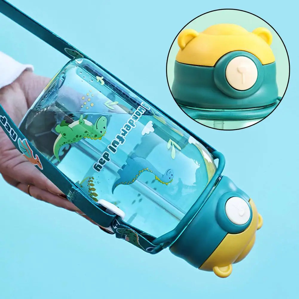 Kids 650ml Leakproof Water Bottle with Straw | Cartoon Cup Kids Water Bottle Axl