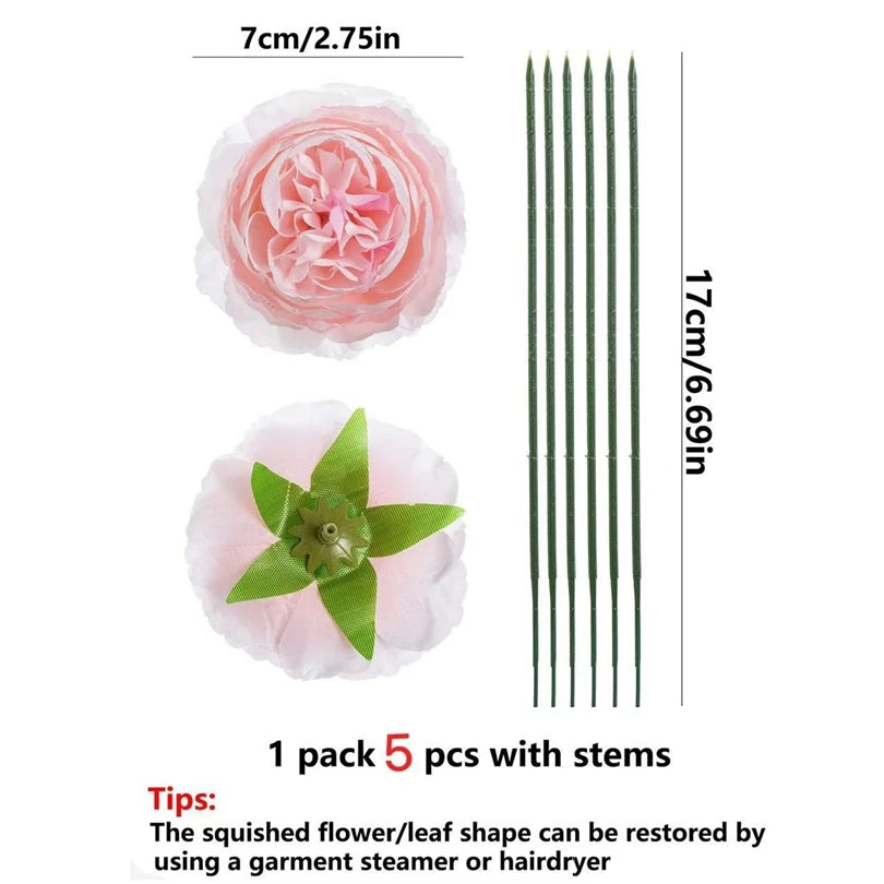 Artificial Silk Peony Stems 25/50 PCS – Wedding & Home Decor Artificial Flower Stems Axl