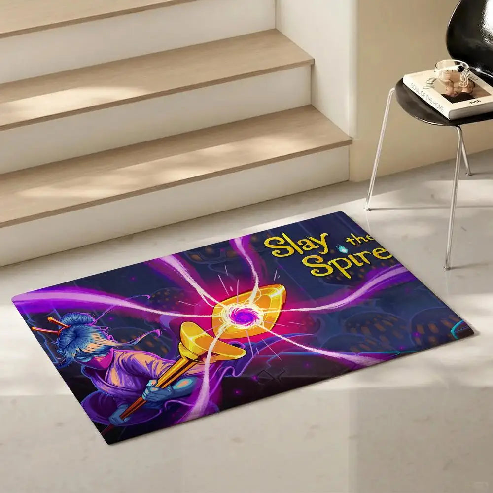 Slay the Spire Gaming Flannel Floor Mat – Non-Slip Indoor Rug Gaming Floor Mat Axl