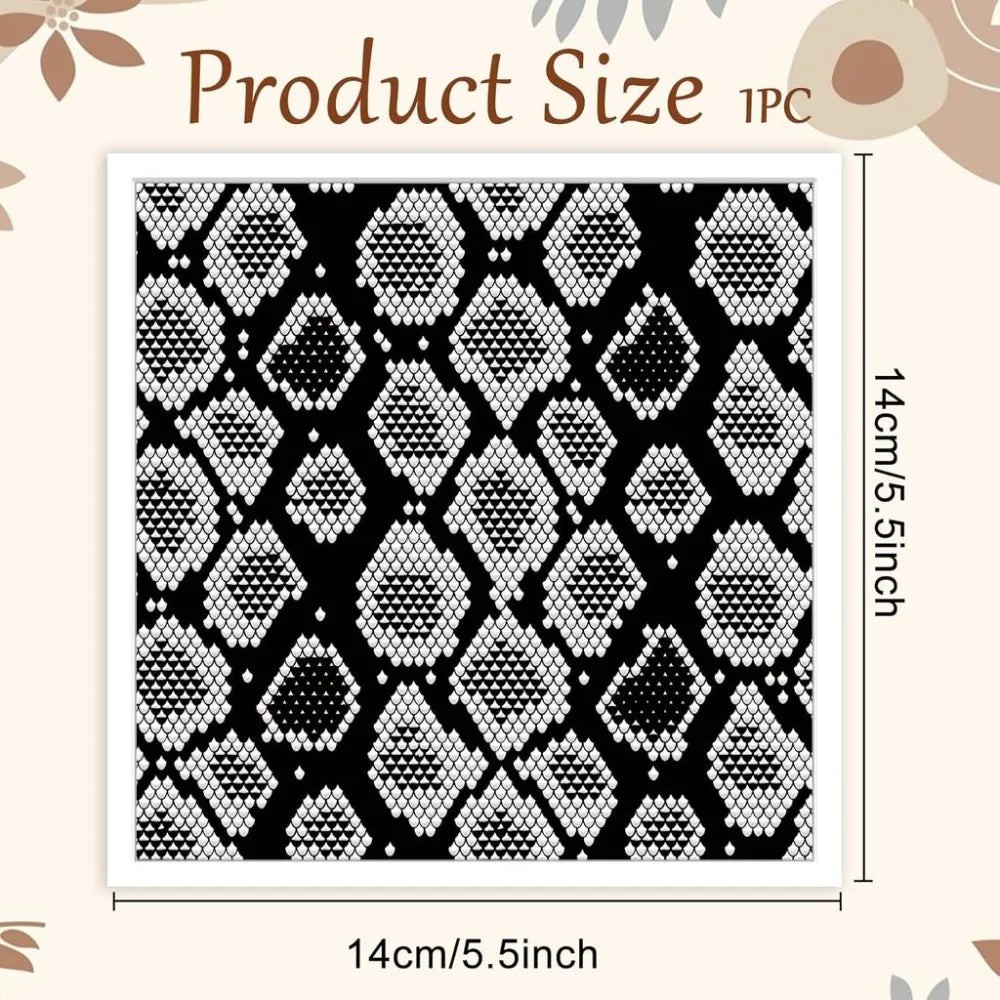 Snakeskin Polymer Clay Texture Sheet – 5.5" DIY Stamp Mat Clay Texture Stamp Axl
