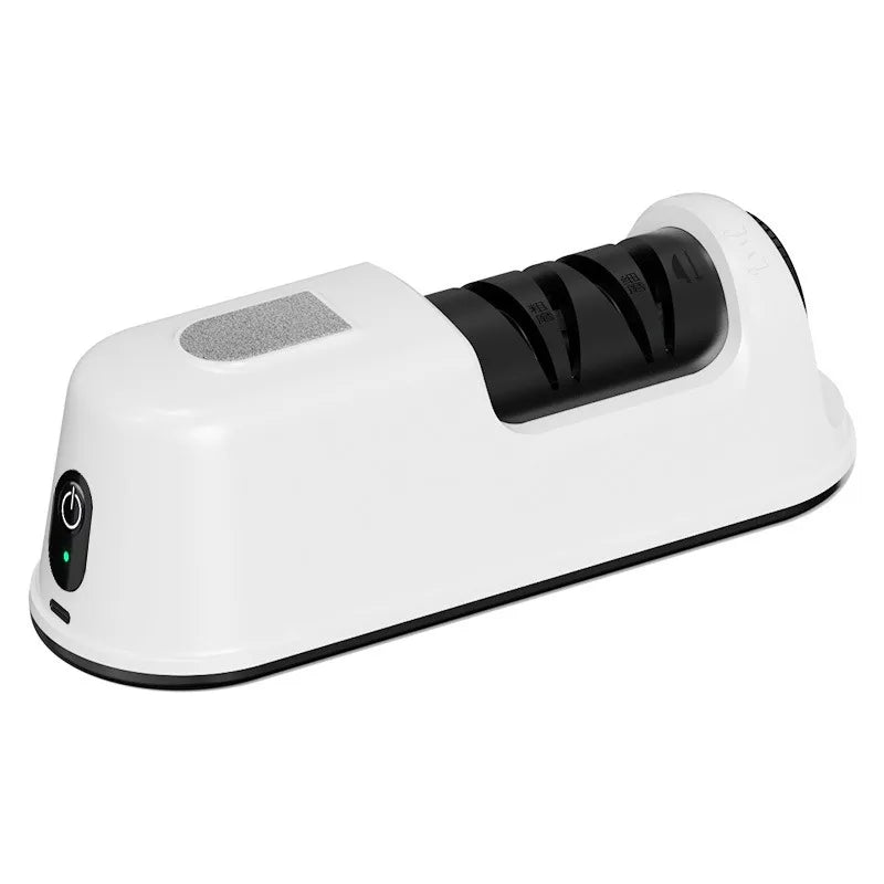 PLYS USB Electric Knife & Scissor Sharpener for Kitchen Electric Knife Sharpener Axl M WHITE