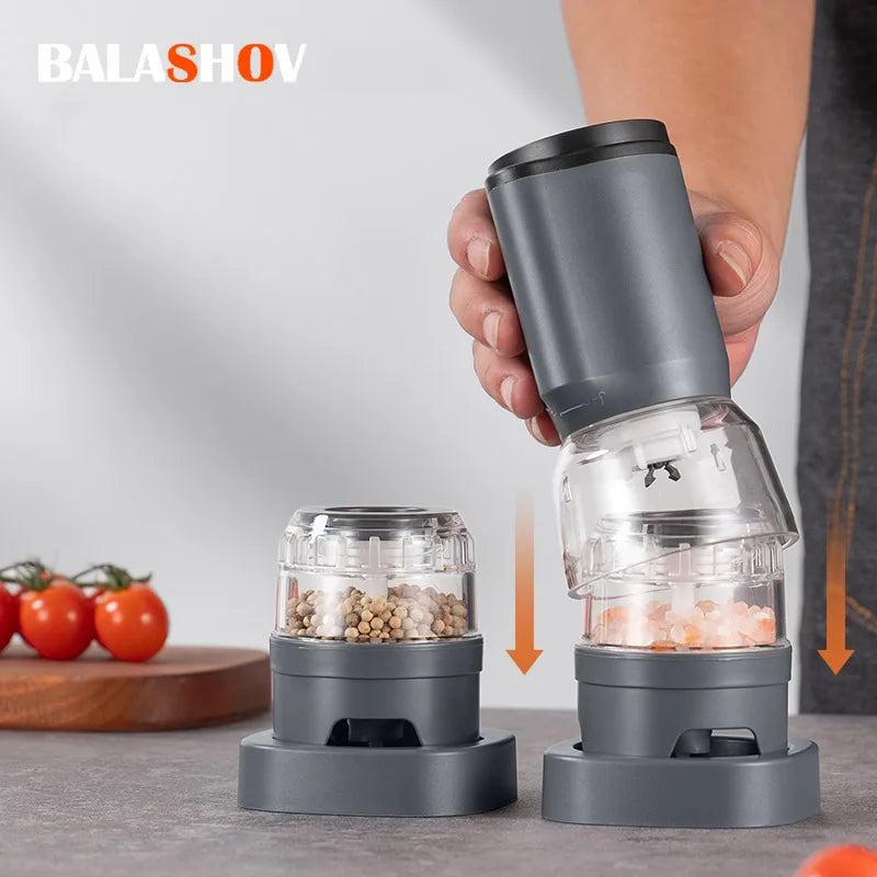 BALASHOV Electric Salt & Pepper Grinder Set – Rechargeable Electric Spice Grinder Axl